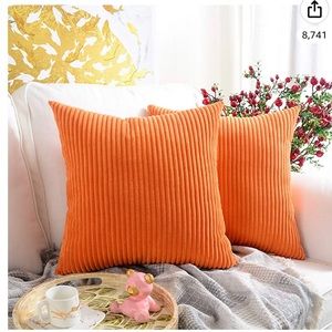Orange Cushion Covers 22in x 22in
